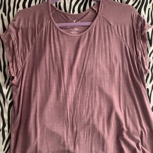 Purple Short Sleeve with Lace Sleeve Detail